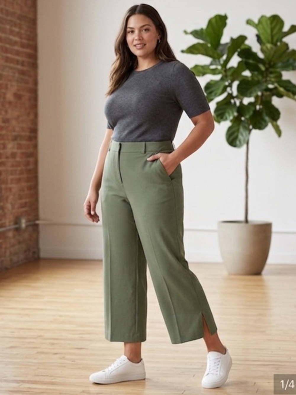 Lane Bryant Wide-Leg Cropped Pants